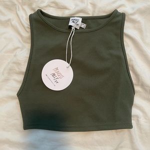 Medium Green Princess Polly Crop Top